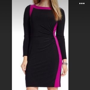 Lauren Ralph Lauren Colorblock Dress Long Sleeve